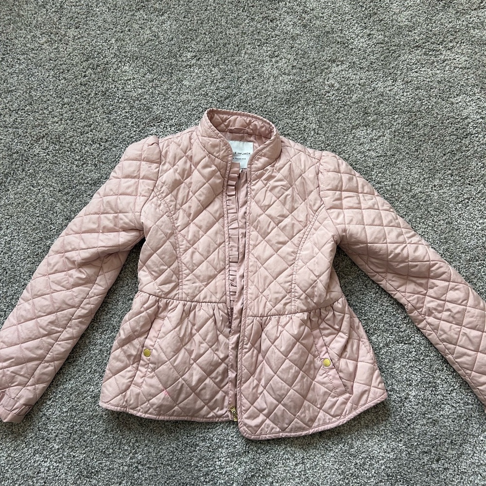 Janie and Jack Light Pink Quilted Puffer Jacket